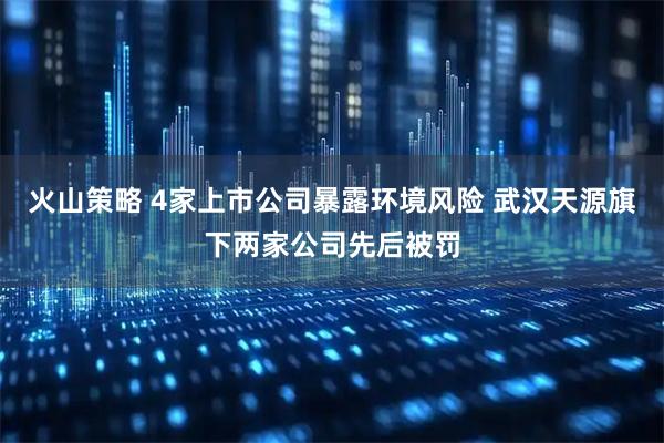 火山策略 4家上市公司暴露环境风险 武汉天源旗下两家公司先后被罚