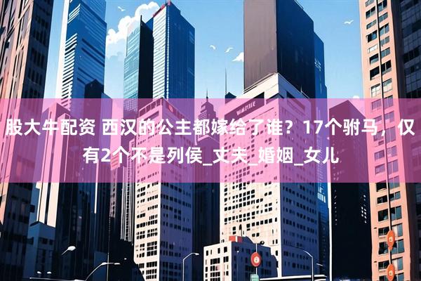 股大牛配资 西汉的公主都嫁给了谁？17个驸马，仅有2个不是列侯_丈夫_婚姻_女儿