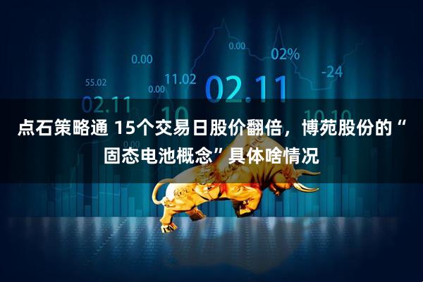 点石策略通 15个交易日股价翻倍，博苑股份的“固态电池概念”具体啥情况