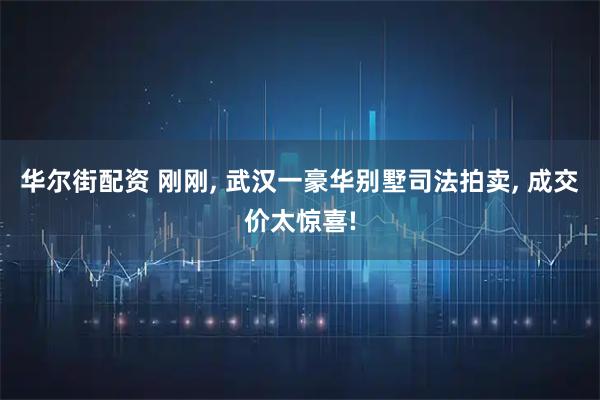 华尔街配资 刚刚, 武汉一豪华别墅司法拍卖, 成交价太惊喜!